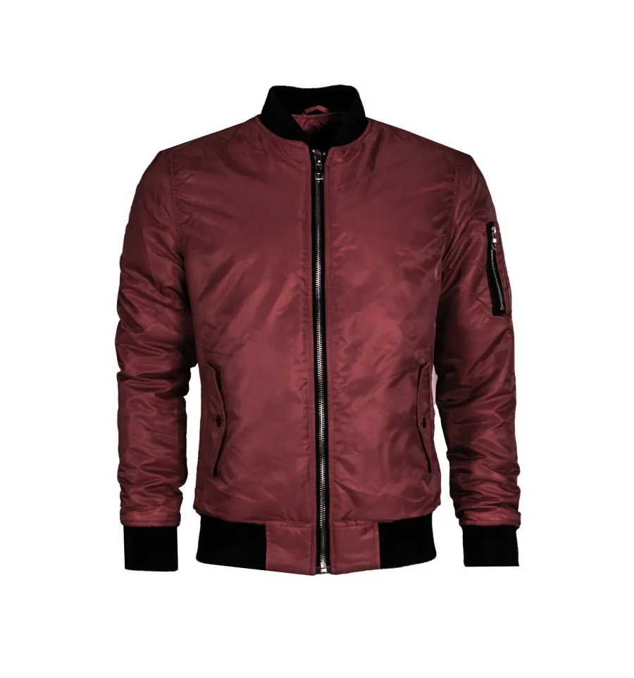 Veste teddy homme gov denim bordeaux 88998br