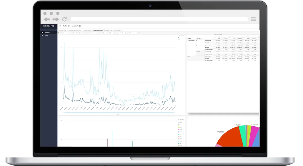 Le tableau de bord Plateforme Pro ouvert sur un ordinateur portable