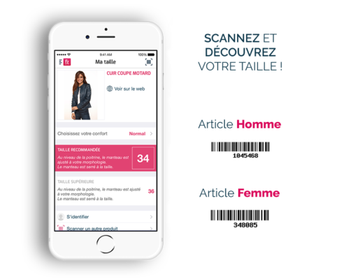 trouvez votre taille avec l'application mobile fitizzy